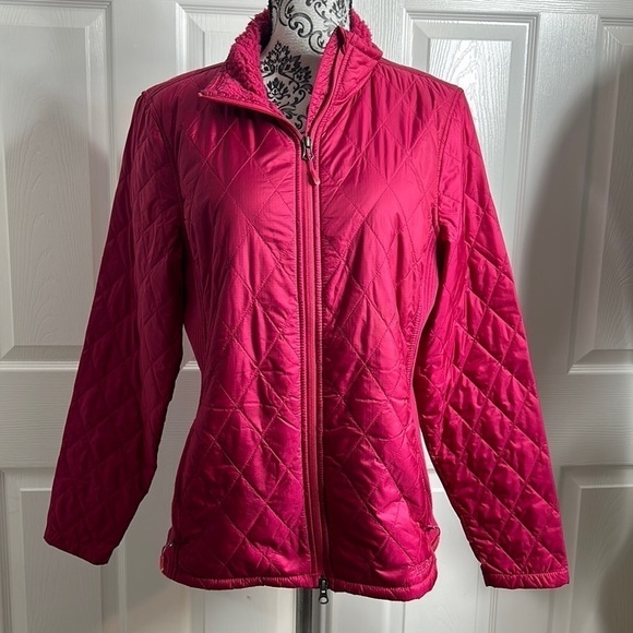 LL Bean Dark Pink Lightweight Quilted Jacket L - Picture 1 of 5